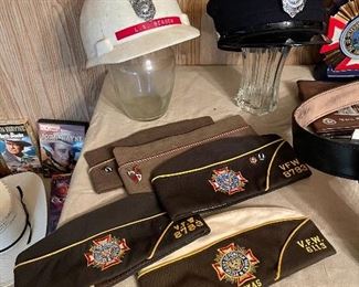 VFW Memorabilia, Garwood Volunteer Fire Department Hats