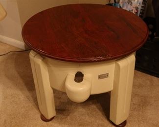 Antique Washing Machine Converted Into a Table - Mesquite Top