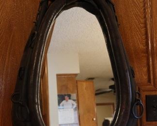 Antique Horse Ox Yoke Concerted to a Mirror - There are a pair of these.