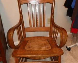 Antique Oak Rocker - Early 1900's