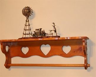 Wooden Wall Display Shelf