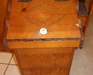 Wooden Trash Can