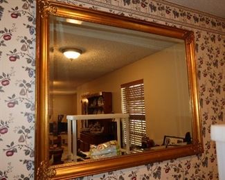 Large Gold Gilded Mirror
