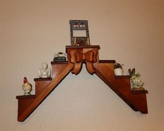 Wooden Wall Display Shelf