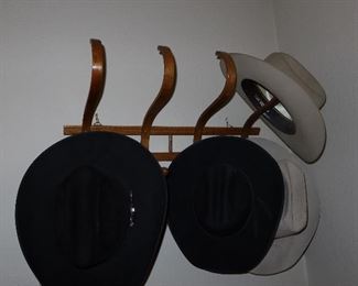 Antique Wall Hat Rack - Cowboy Hats