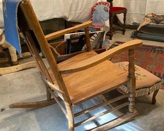 Oak rocking chair