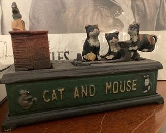 Cat and Mouse mechanical bank