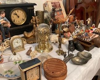 Clocks and figurines