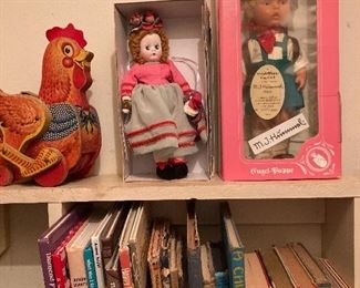vintage dolls and children's books