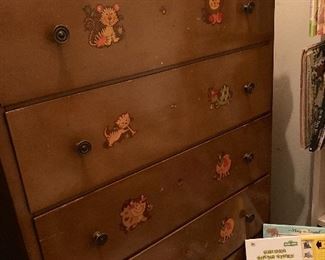 vintage children's chest of drawers
