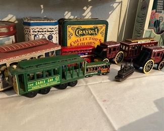die cast cable cars and stage coaches