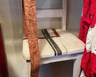 Toy western belt and child's chair