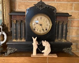 Antique mantle clock