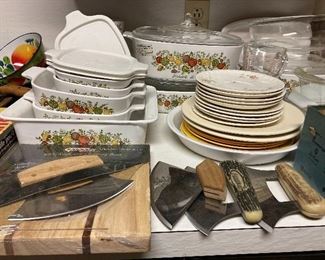 cutlery and Corningware