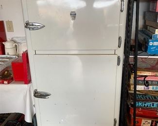 Antique enamel refrigerator/freezer Coolerator