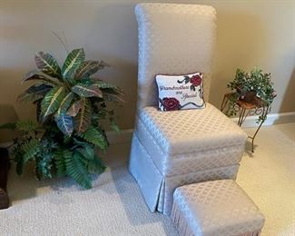 Upholster bedroom/vanity chair