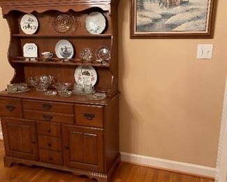maple china hutch