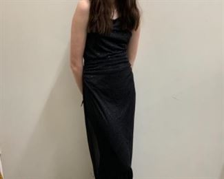 BLACK VINTAGE EVENING GOWN