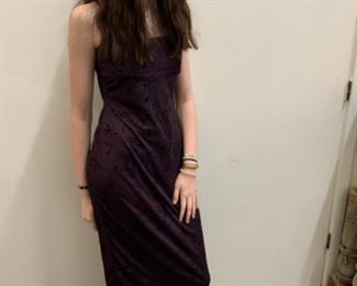 DEEP PURPLE VINTAGE EVENING GOWN