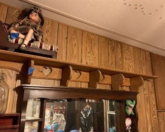 Porcelain Doll and custom shelf