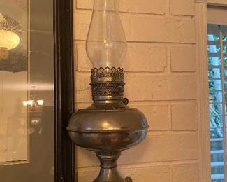 Vintage unique metal kerosene lamp