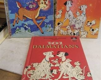 1974 Walt Disney 101 Dalmatians, 1982 Little Golden Book Rudolph and 1991 Little Golden Book 101 Dalmatians, condition good