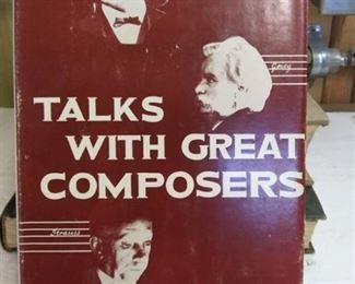 1955 Talks With Great Composers by Arthur M. Abell, condition good, dustcover damage