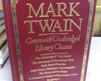 1982 Mark Twain Greenwich Unabridged Library Classics Illustrated, Condition good, dent in cover