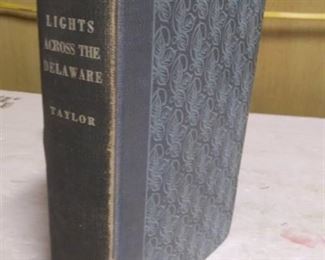 1954 1st Edition Lights Across The Delaware by David Taylor, condition fair, cover damage, ex library book