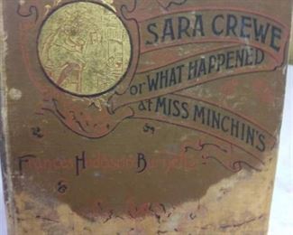 1888 Sara Crewe or What Happened at Miss Minchin's by Frances Hodgson Burnett, Condition poor, cover damage and loose pages