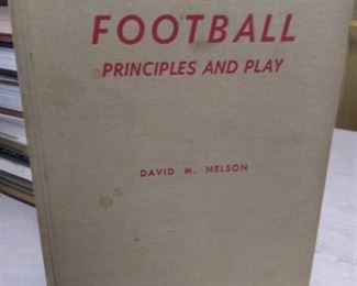 1962 Football Principles and Play by David M. Nelson, Condition good, cover damage