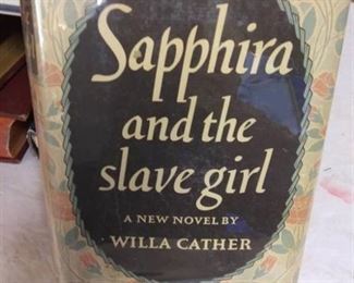 1940 1st Edition Sapphira and the slave girl by Willa Cather, condition fair, loose spine, see pics