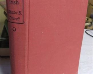 1943 1st Edition Kansas Irish by Charles B. Driscoll, condition fair, cover damage