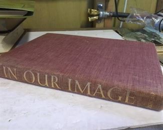1949 2nd Printing In Our Image Character Studies From The Old Testament, condition fair, loose page and torn page, large book