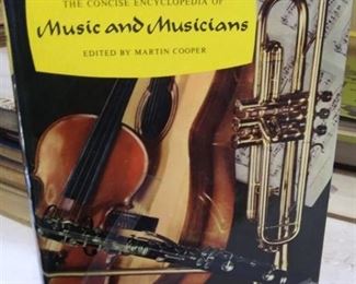 1958 1st Edition The Concise Encyclopedia Of Music and Musicians, edited by Martin Cooper, Condition good, dustcover damage