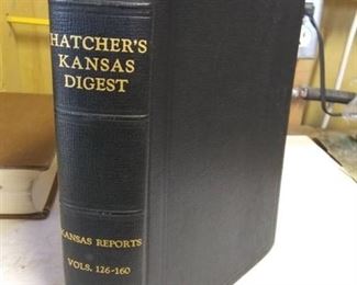 1947 Hatcher's Kansas Digest, Kansas Reports Vol. 126-160, Condition good, back cover a bit dirty