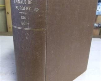 1951 Annals of Surgery, Vol. 134 July-December 1951, condition good, ex library book