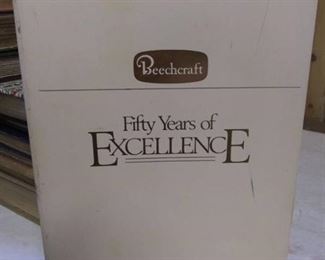 1982 Beechcraft Fifty Years of Excellence Presentation Book, Signed by President when presented to employee in 1987, paperback, condition good, cover a bit dirty
