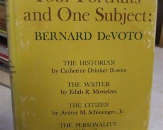 1963 1st Printing Four Portraits and One Subject by Bernard DeVoto, condition good, dustcover wear