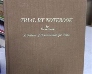 1964 1st Printing Trial By Notebook by Verne Lawyer, condition good, cover a bit dirty