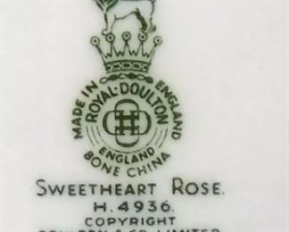 ROYAL DOULTON SWEETHEART ROSE SEEVICE FOR 12