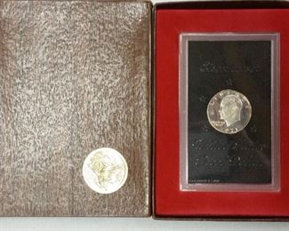 1971-S Eisenhower Proof Silver Dollar in Original Mint Package, 40% Silver