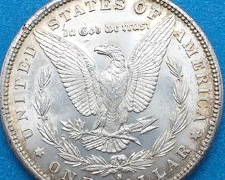 1881-S Morgan Silver Dollar, High Grade, 90% Silver