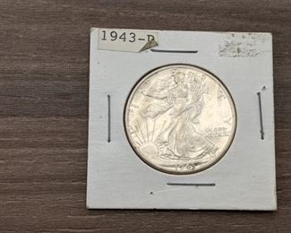 1943 D Walking Liberty Silver Half Dollar
