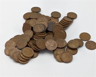 Group of 100 Lincoln Cents, Various Dates, Unsearched by Auction House