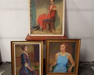 3 Oil Portraits