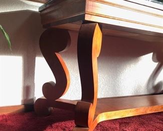 Glass Top Console Table for Entryway