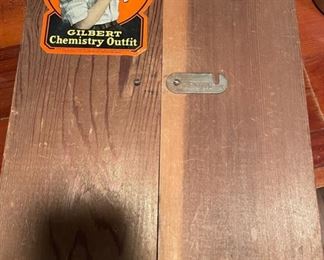 Vintage Gilbert Chemistry Outfit Set Wood Box