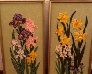 Floral Stitched Art