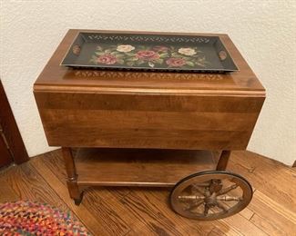 Vintage Cart End Table